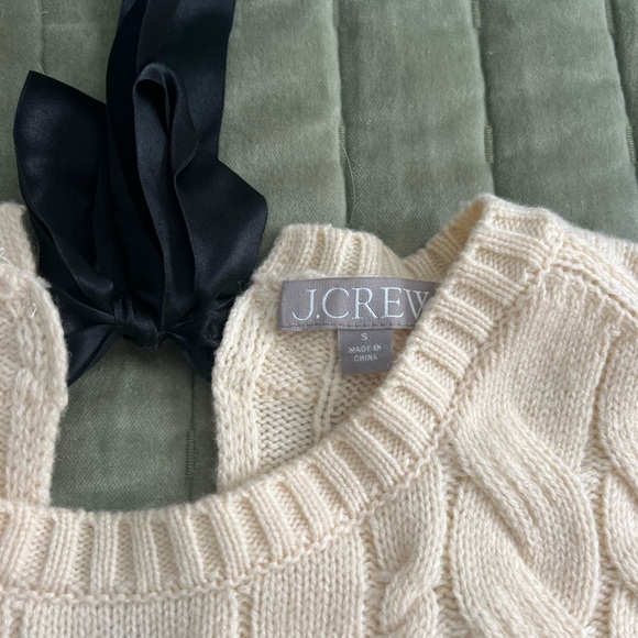 J.Crew Cream Cable Knit Sweater - Picture 2 of 3